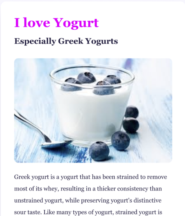 image of yogurt website